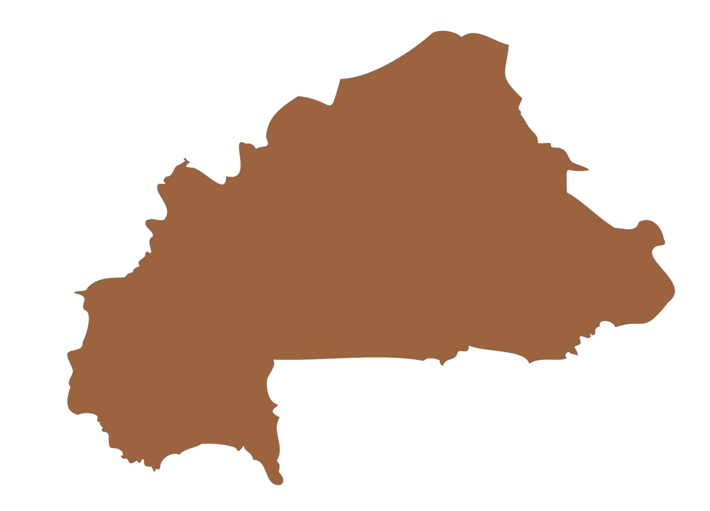 Carte pour les événements au Burkina Faso