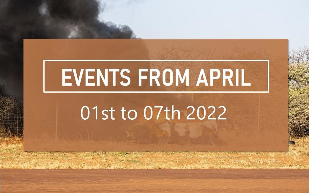 Events from April 01st to 07th 2022