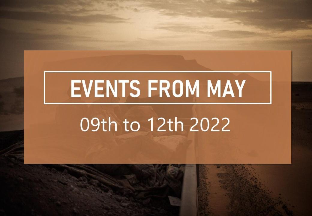 Event of the week from may 09th to 12th 2022