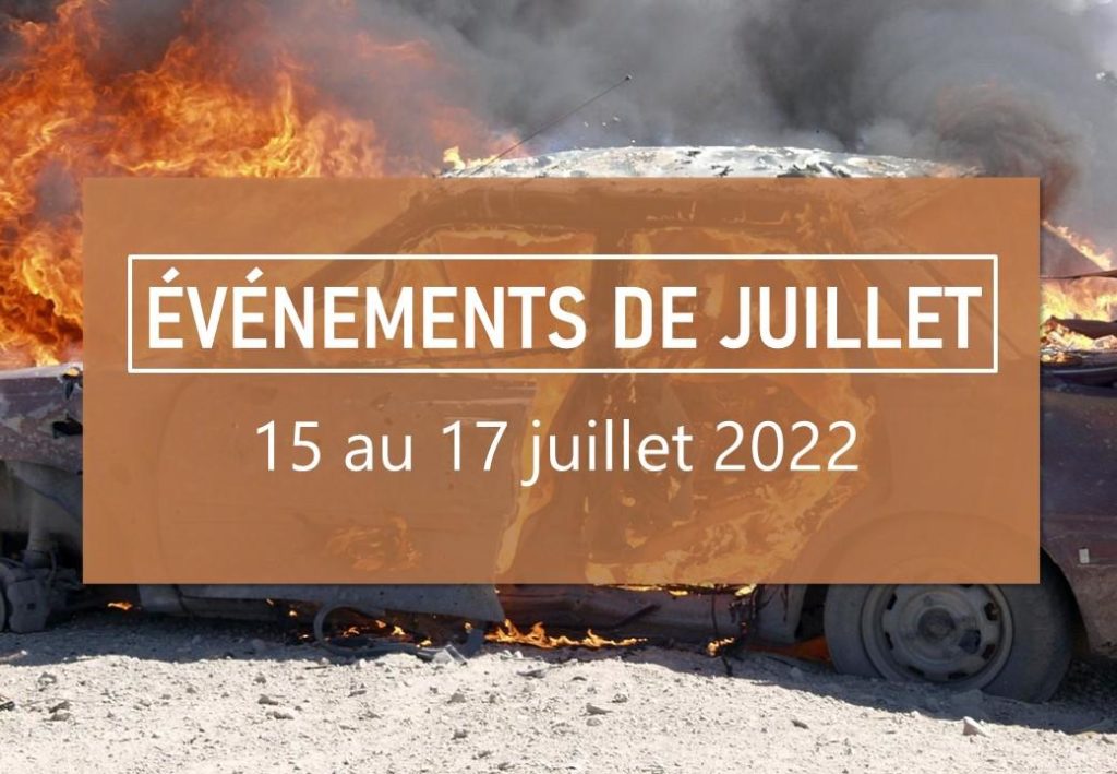 Evénements du 15 au 17 juillet 2022 au Sahel