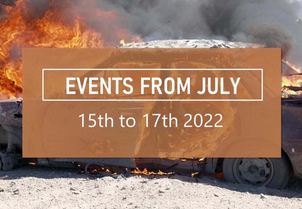 Events from july 15th to 17th 2022
